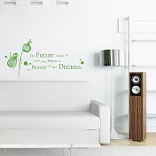 《Smart Design》創意無痕壁貼◆夢想 四色可選草地綠