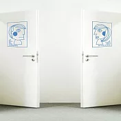 《Smart Design》創意無痕壁貼◆男人女人 四色可選天空藍