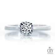 City Diamond『素清孤挺花』35分鑽戒