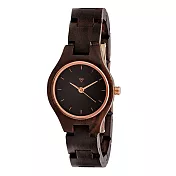 KERBHOLZ 原木手錶 Adelheid - 黑檀木