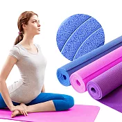 【Micro Sport】高品質防滑瑜珈墊 6mm (附贈隨行背帶)藍色