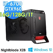 msi微星 Nightblade X2B-203TW i7-6700 GTX960 WIN10 電競桌機