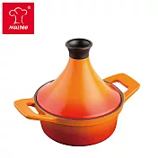 【MULTEE摩堤_鑄鐵鍋系列】 16cm鑄鐵塔吉鍋(橘)