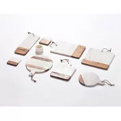 韓國JAJU 自然風大理石實木餐盤擺盤 方形18cm