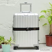 bagcom 細織撞色行李束帶-黑色