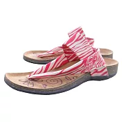 【Taroko】經典萊卡涼鞋EU35紅斑馬