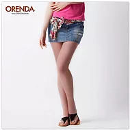 ORENDA 仿舊刷白牛仔短裙S淺藍