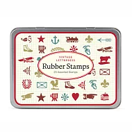 Cavallini_Rubber Stamp印章組(復古印刷圖樣)