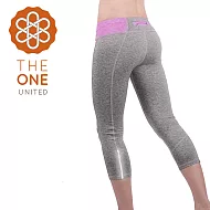 【The One】輕薄涼感 吸排反光七分運動褲S典雅紫