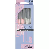 日本貝印塑柄修眉刀(4入/粉/白) BTL-4H