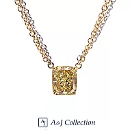【A&J Collection】GIA Fancy Yellow 50分 雷地恩型黃彩鑽石項鍊 14K金