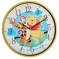 東方ORIENT小熊維尼系列-小熊維尼與跳跳虎經典掛鐘/卡通掛鐘/DISNEY經典壁鐘（黃色）