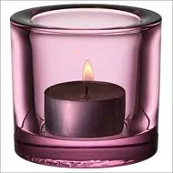 北歐芬蘭 iittala Kivi 玻璃石燭臺 甜心粉 60mm