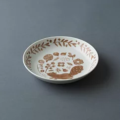 【SANGO】森林秘徑 陶瓷深盤20cm ‧ 松鼠