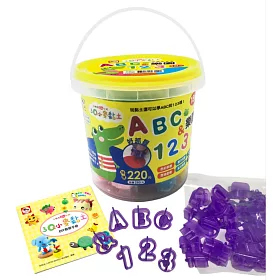 3Q小麥黏土：ABC&123樂園(內附18色小麥黏土(共450g)+40個字母、數字模具+1本DIY教學手冊)
