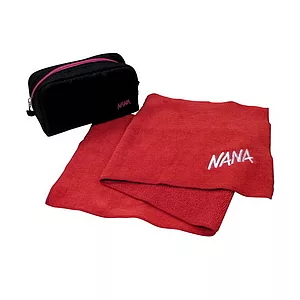 NANA-化妝包+加油巾(紅、黃色，隨機出貨)