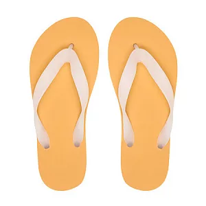 [MUJI 無印良品]橡膠海綿海灘夾腳拖鞋橘色XL