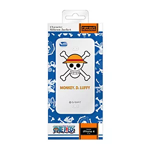 ray-out iPhone4 航海王魯夫海賊旗矽膠套(RT-OP3A/LF)