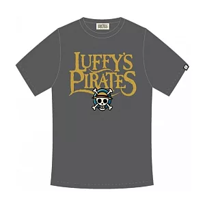 航海王-魯夫復古潮流T-Shirt (麻灰M)