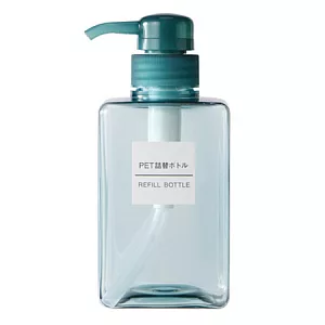 [MUJI 無印良品]PET補充瓶/透明淺藍.400ml