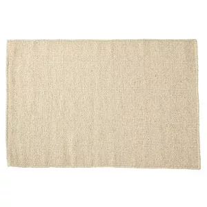 [MUJI 無印良品]羊毛原色平織地毯/米色/50×80
