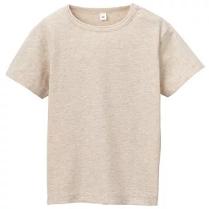 [MUJI 無印良品]男幼棉質基本短袖T恤90米色