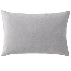 [MUJI 無印良品]柔舒水洗棉枕套/100/灰色