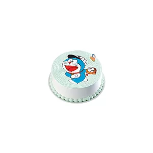 哆啦A夢-棒球8吋(香草蛋糕-草莓卡士達餡+布丁)