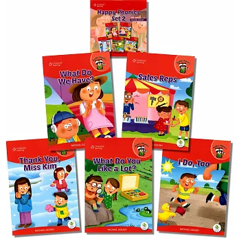 Happy Phonics Set 2 (5 Books + Audio CD/1片)