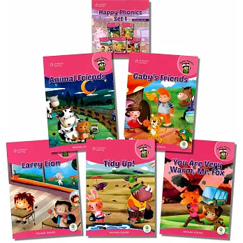 Happy Phonics Set 1 (5 Books + Audio CD/1片)