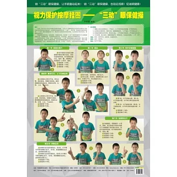 視力保護按摩掛圖——「三動」眼保健操