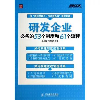 研發企業必備的53個制度和61個流程