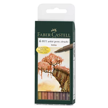 FABER-CASTELL PITT藝術筆-鄉村色系(6色入)