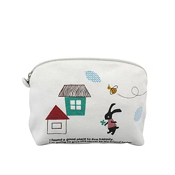 Shinzi Katoh 自然風鈕扣化妝包- 山中小屋