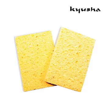 Kyusha 纖維洗臉海綿-長方(2入)