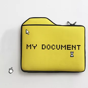 MY DOCUMENT 電腦防護包(14.1in)亮黃色