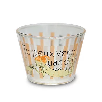 Shinzi Katoh 耐熱彩繪玻璃布丁杯S-女孩與貓