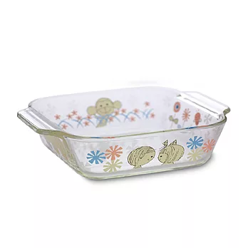 Shinzi Katoh 耐熱彩繪玻璃烤盤-玩具與小鄰居