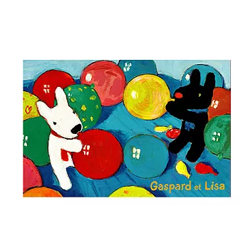 Gaspard et Lisa 2009年B6行事曆-吹氣球