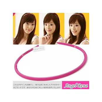 【Angel Rena】韓製˙細版壓克力時尚髮箍(紫粉紅色)