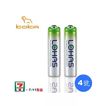 KOKA 低自放電 4號鎳氫充電電池(二顆裝)