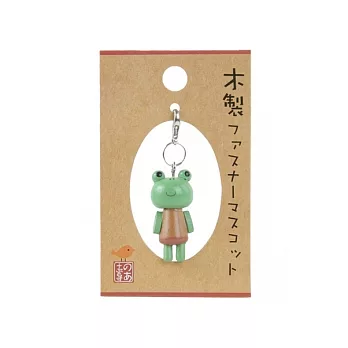 《Wooden mini》和風動物木製吊扣飾-幻想中的青蛙