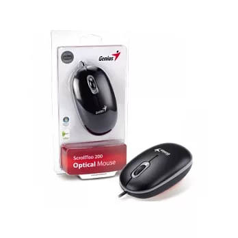 Genius ScrollToo 200 蛋形精靈-深邃黑光學滑鼠