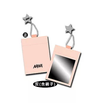 NANA-隨身鏡車票夾玫瑰金紅色