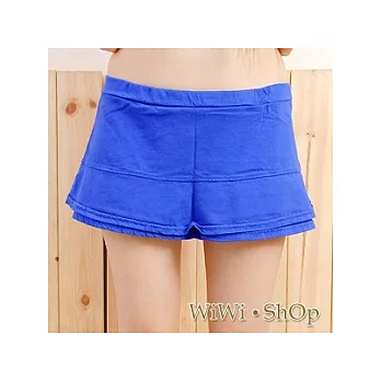 [WiWiShOp]俏麗設計款雙層短裙~寶藍