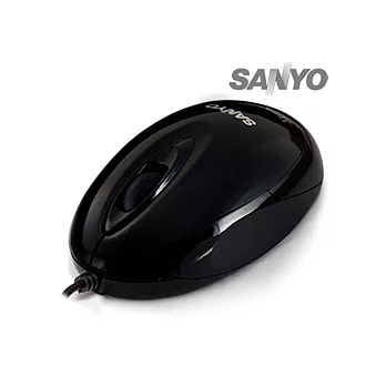 SANYO三洋日系USB有線光學鼠(時尚黑)