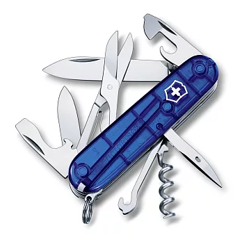 VICTORINOX 攀登者15用瑞士刀-透明藍