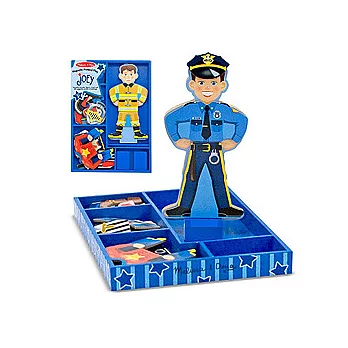 美國 Melissa ＆ Doug 木製站立式 磁力換裝娃娃組【變身超人喬伊】- 學習組合搭配、手眼協調
