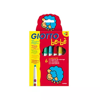 【義大利 GIOTTO】可洗式寶寶彩色筆(6色)