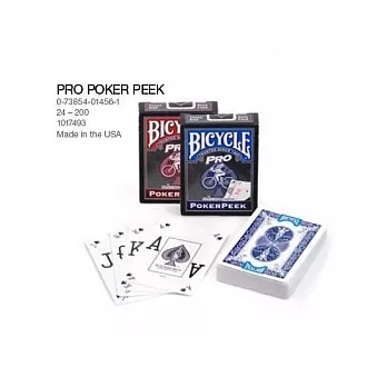 撲克牌BICYCLE PRO POKERPEEK 紅